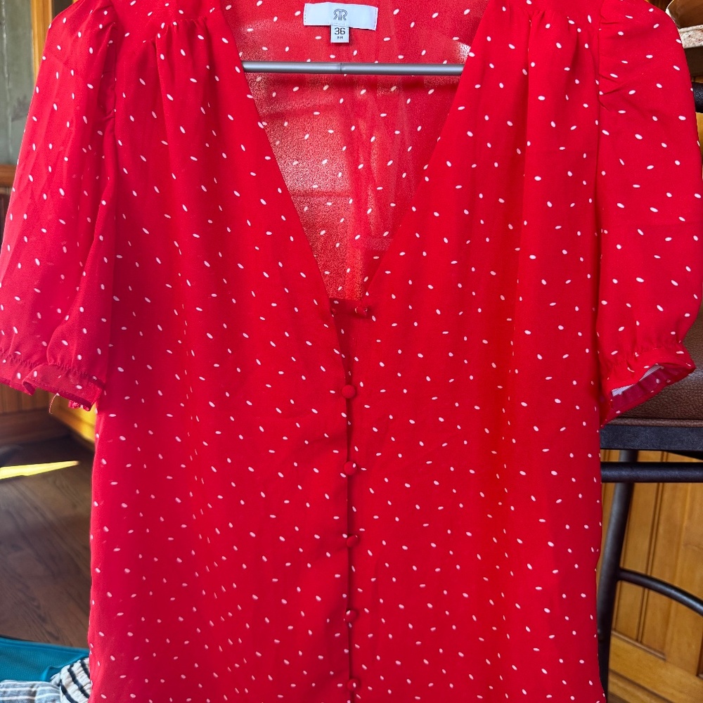 La Radoute Polia dot blouse short sleeve